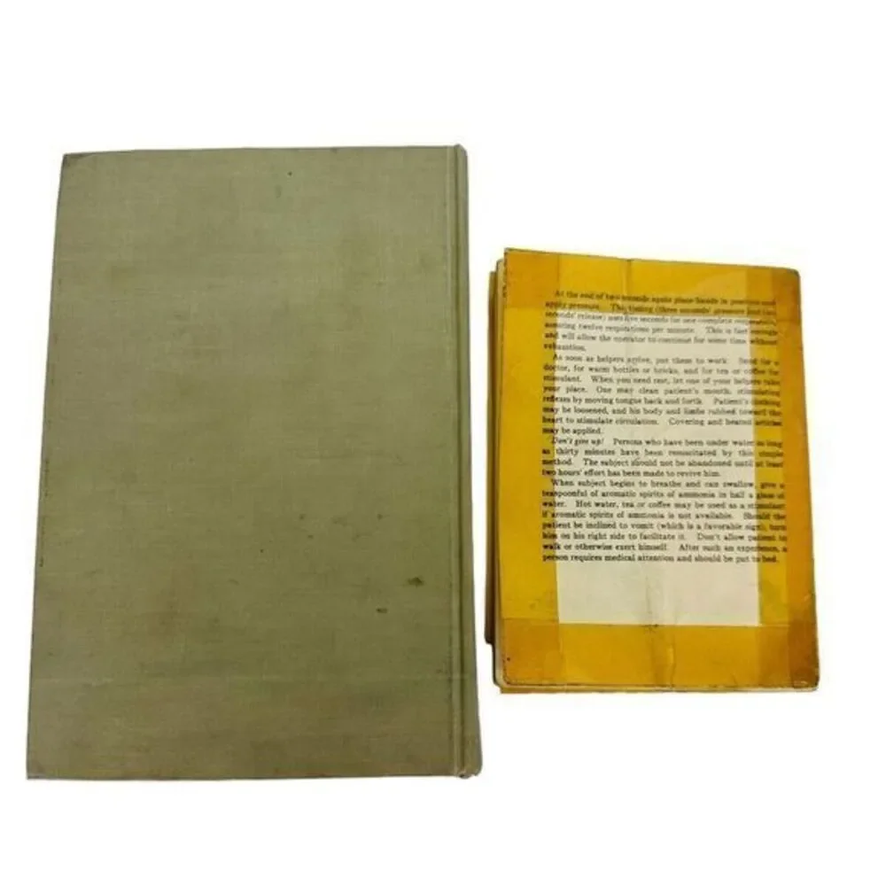 1945 American Red Cross First Aid Textbook & First-Aid Suggestion‎ Booklet VTG